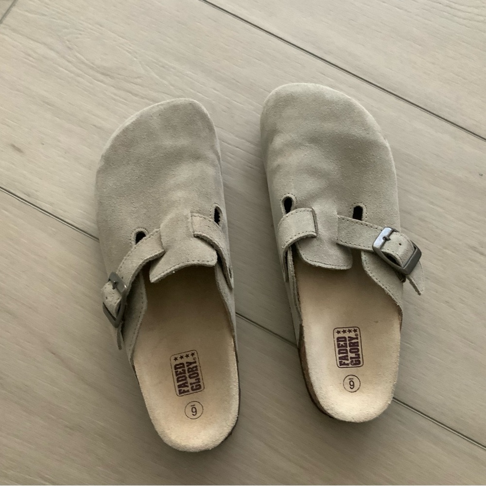 Faded Glory Tan Mules